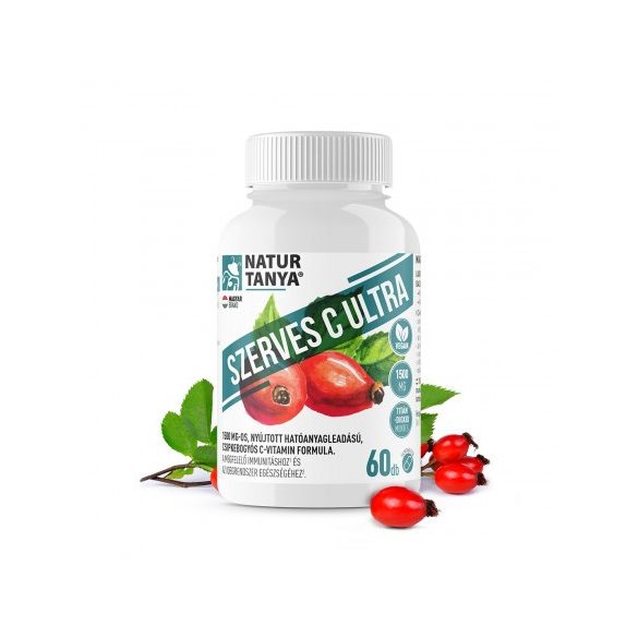 Natur Tanya® Szerves C Ultra - 1500 mg Retard C-vitamin, csipkebogyó kivonattal titán-dioxid mentes formula