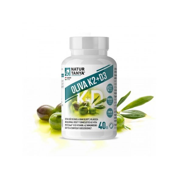 Natur Tanya® OLIVA K2+D3 – Világszabadalommal védett vitaMK7® K2-vitaminnal az immunrendszer és a csontozat egészségéhez