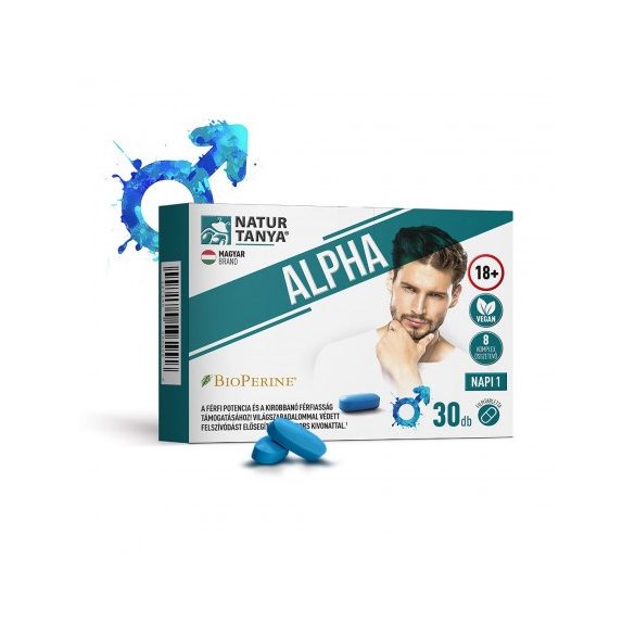 Natur Tanya® ALPHA - A férfi potencia és a kirobbanó férfiasság támogatásához! 8 komplex összetevővel, fermentált l-citrullinnal