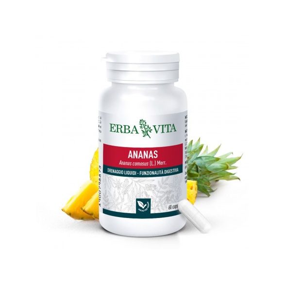 Natur Tanya® E. ANANÁSZ NÖVÉNYI KAPSZULA - Bromelain enzim és cikória gyökér inulin prebiotikum