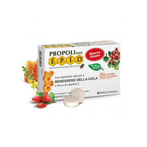 Natur Tanya® S. EPID® propoliszos szopogatós tabletta alpesi növénnyel, cinkkel, C-vitaminnal és édesítőszerekkel