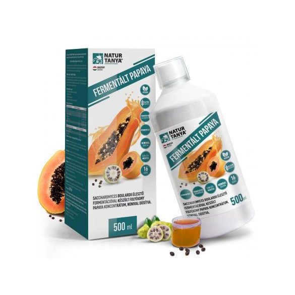 Natur Tanya® FERMENTÁLT (ERJESZTETT) PAPAYA KONCENTRÁTUM, NONIVAL - A gyomor és belek egészségére 500 ml