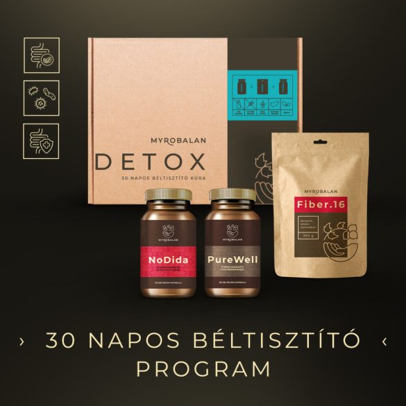 Detox - 30 napos béltisztító program (NoDida + Fiber.16 + PureWell)
