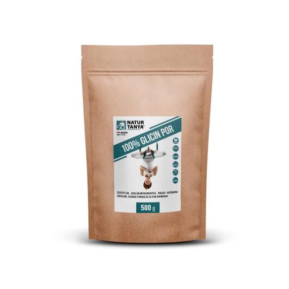 Natur Tanya® 100% GLICIN AMINOSAV - adalékanyagmentes por forma a pihentető alvás kiegészítésére 500 g - Akár 100 adag!