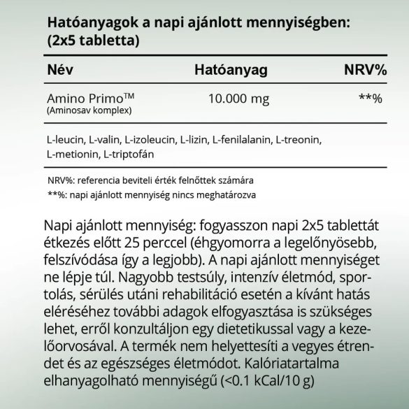 Amino Primo 100% aminosav tabletta