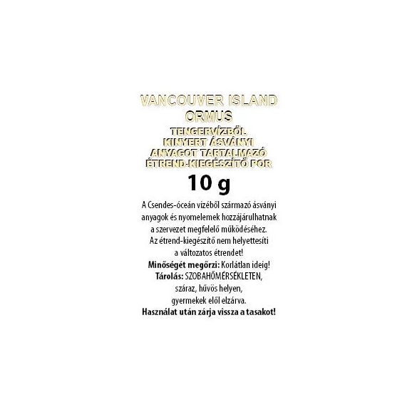 Vancouver Island Ormus Étrend-kiegészítő Por / 10x10g